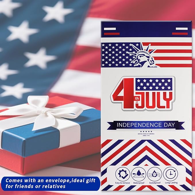 MEICOLY 4th of July Glitter freckles,USA Face Glitter Star Stickers Temporary Freckles Tattoos,Fourth of July Red White Blue Accessories,8 Face Glitter Freckles +13 Temporary Tattoos