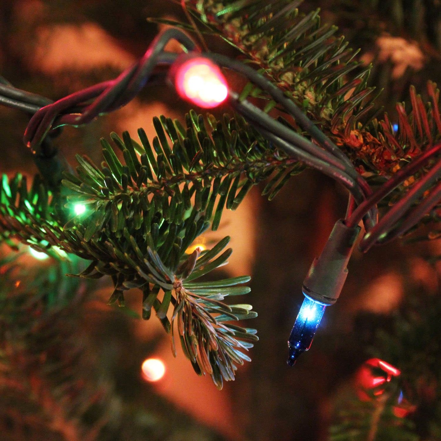 Dazzle Bright Multi-Colored Christmas Mini String Lights, 20FT, 100 Count, Waterproof, Model ZF-100-2/SB