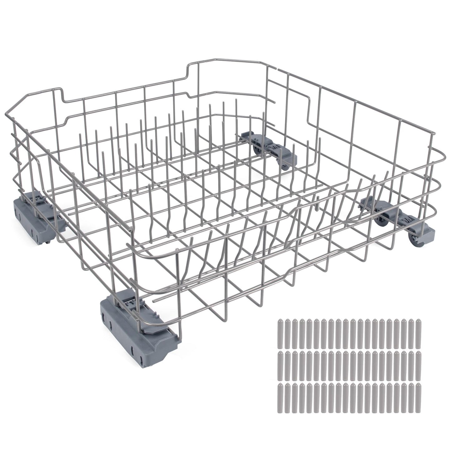 WD28X26099 WD28X34744 Dishwasher Lower Rack Compatible with GE Dishwashers - Replaces WD28X24396,WD28X22659,WD28X28918. Fits Models GDF510PSR3SS, GDF510PSM0SS, GDF510PSMOSS, GDF535PSR0SS, GDF510PSR6SS