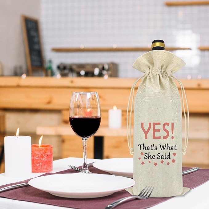 Engagement Gifts for Her Wine Bag Newly Engagement Couple Gifts Bride to Be Gifts Bridal Shower Gift Bachelorette Party Wedding Gifts for Him Her Drawstring Burlap Wine Bottle Bag Mr and Mrs Gifts
