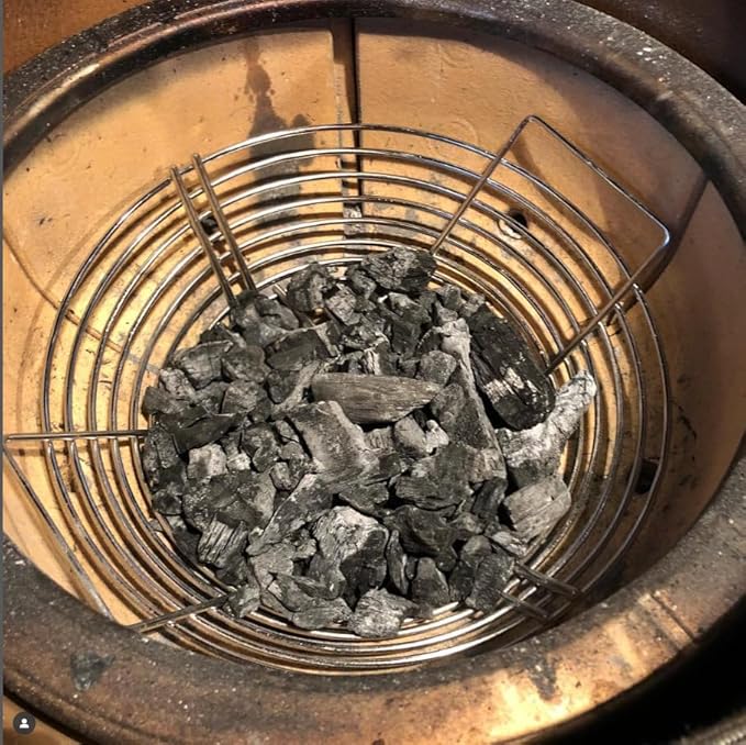 Stainless Steel Charcoal Ash Basket for Large Big Green Egg & Kamado Joe Classic, Lump Charcoal Basket with Divider,Accessories for Big Green Egg