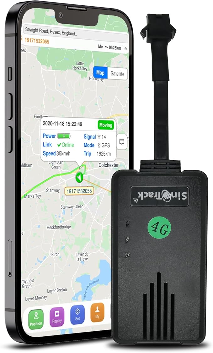 SinoTrack 4G GPS Tracker for Vehicles,ST-906L-SA Real Time Anti-Lost Alarm Locator with Relay Cut Engine Off GPS Tracking ...
