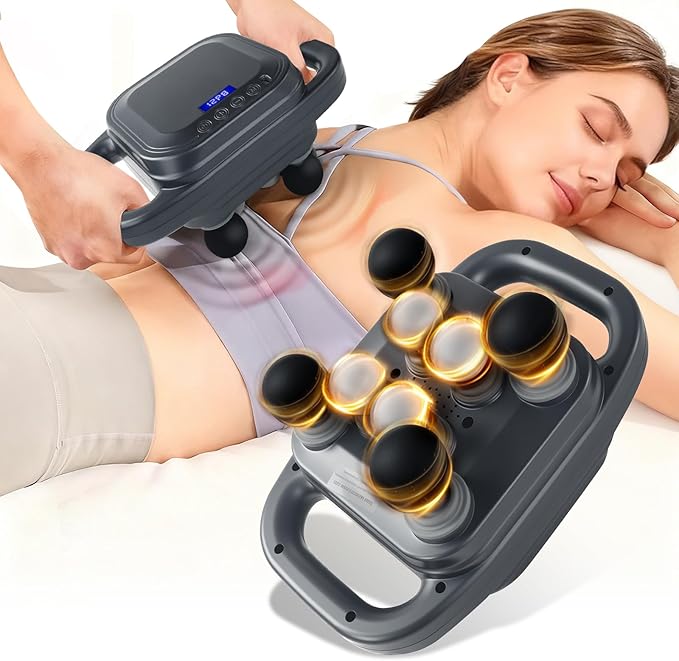 grnpeak 8 Head Massage Gun Deep Tissue,Back Massager for Pain Relief Deep Tissue,Neck Massager,Shoulder Massager,Handheld ...