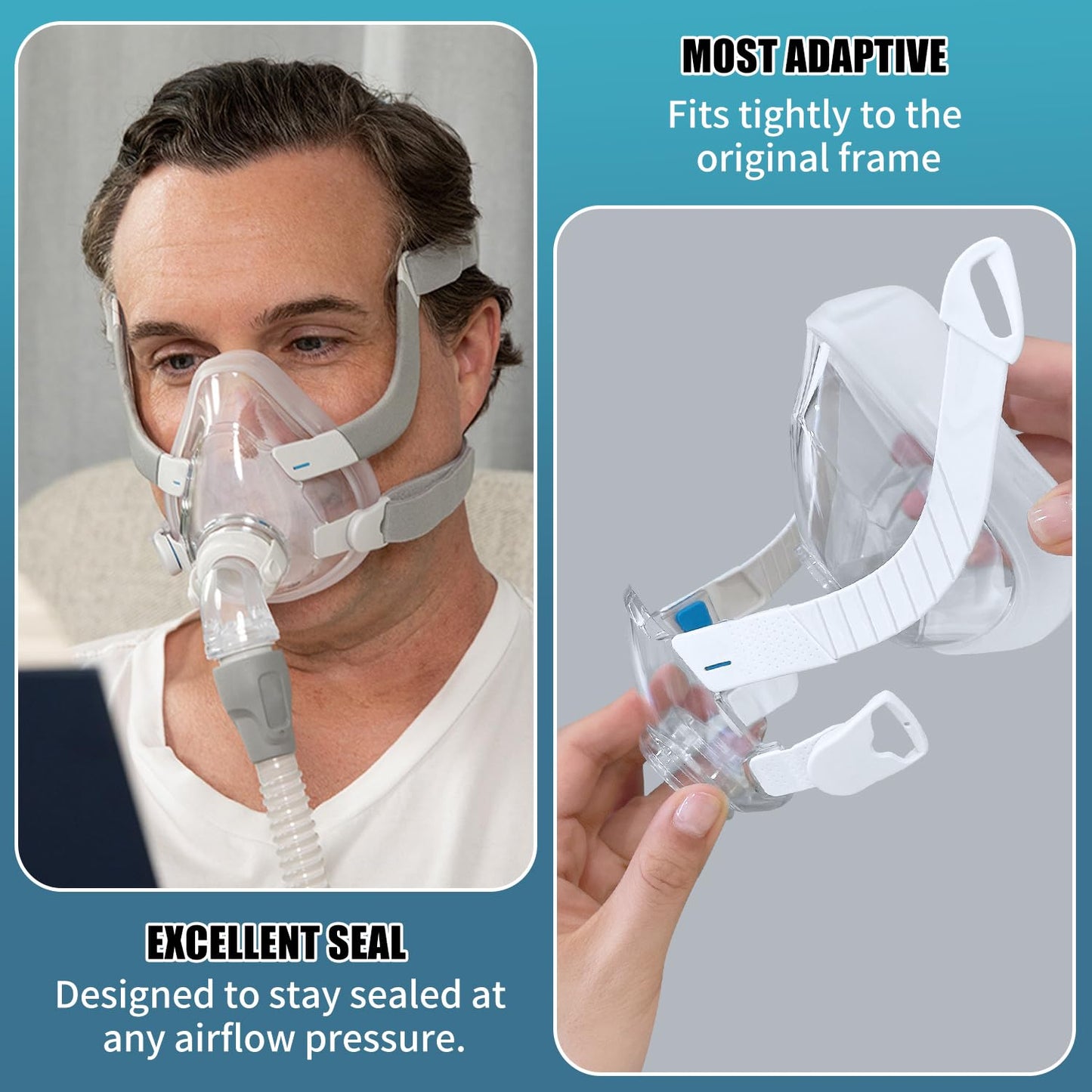 Replacement F20 Frame Compatible with F20 Airtouch and Airfit Mask, Includes Frame, 2 Clips and Strap Covers- Snug Fit, Comfortable & Durable