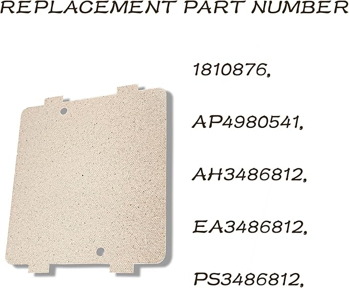 WB39X10034 262100100006 Microwave Waveguide Cover for GE Microwave Oven Repairing Part Mica Plates Sheets 3-7/8 x 4-1/4 Inches