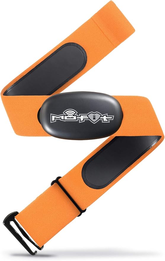 Mo-Fit Heart Rate Monitor Chest Strap for Garmin, Apple, Android, Peloton, Zwift, Strava, ANT+ and Most Bluetooth 4.0 Enab...