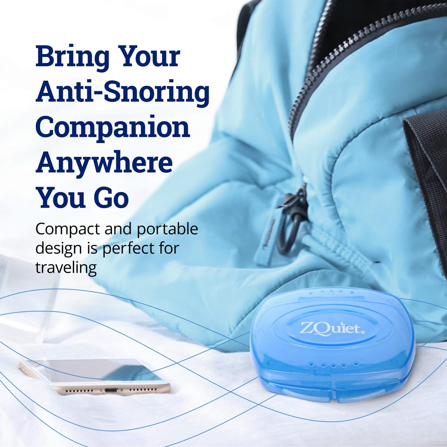 ZQUIET Premium Storage Case for ZQuiet Anti-Snoring Mouthpiece (Device NOT Included) – Durable, Protective, Ventilated, and Convenient for Everyday Storage and Travel