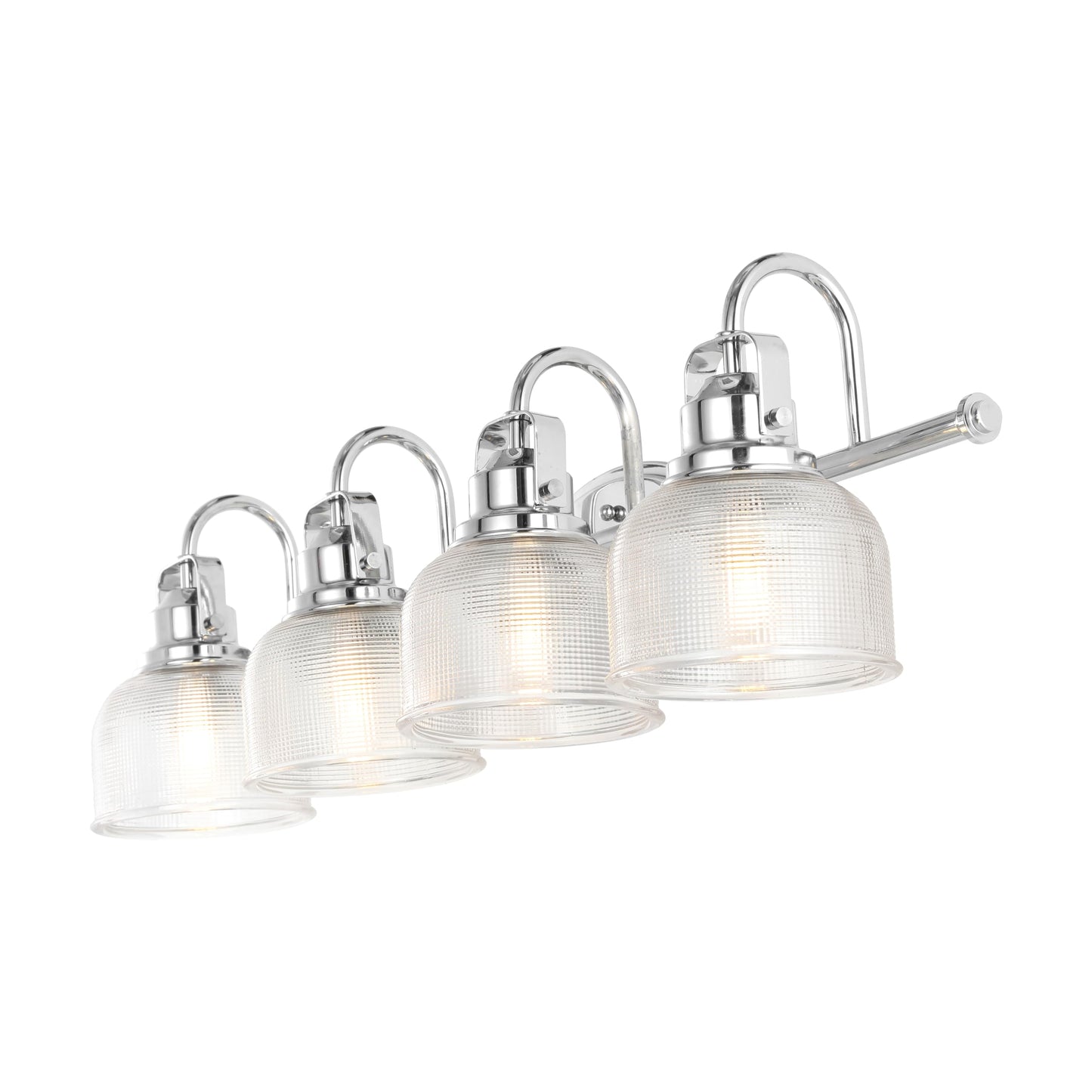 Jonathan Y 30 4-Light Chrome Metal/Glass Led Vanity Light, Model Jyl7902A, Traditional Style For Living Room, Dining Room, Bedroom, Bathroom