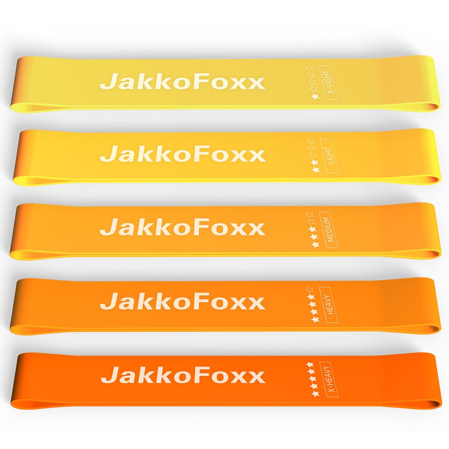 Resistance Loop Exercise Bands, Resistance Bands Exercise Bands for Home Fitness, Stretching, Strength Training, Physical Therapy,Elastic Workout Bands for Women Men Kids, Set of 5 (Orange)