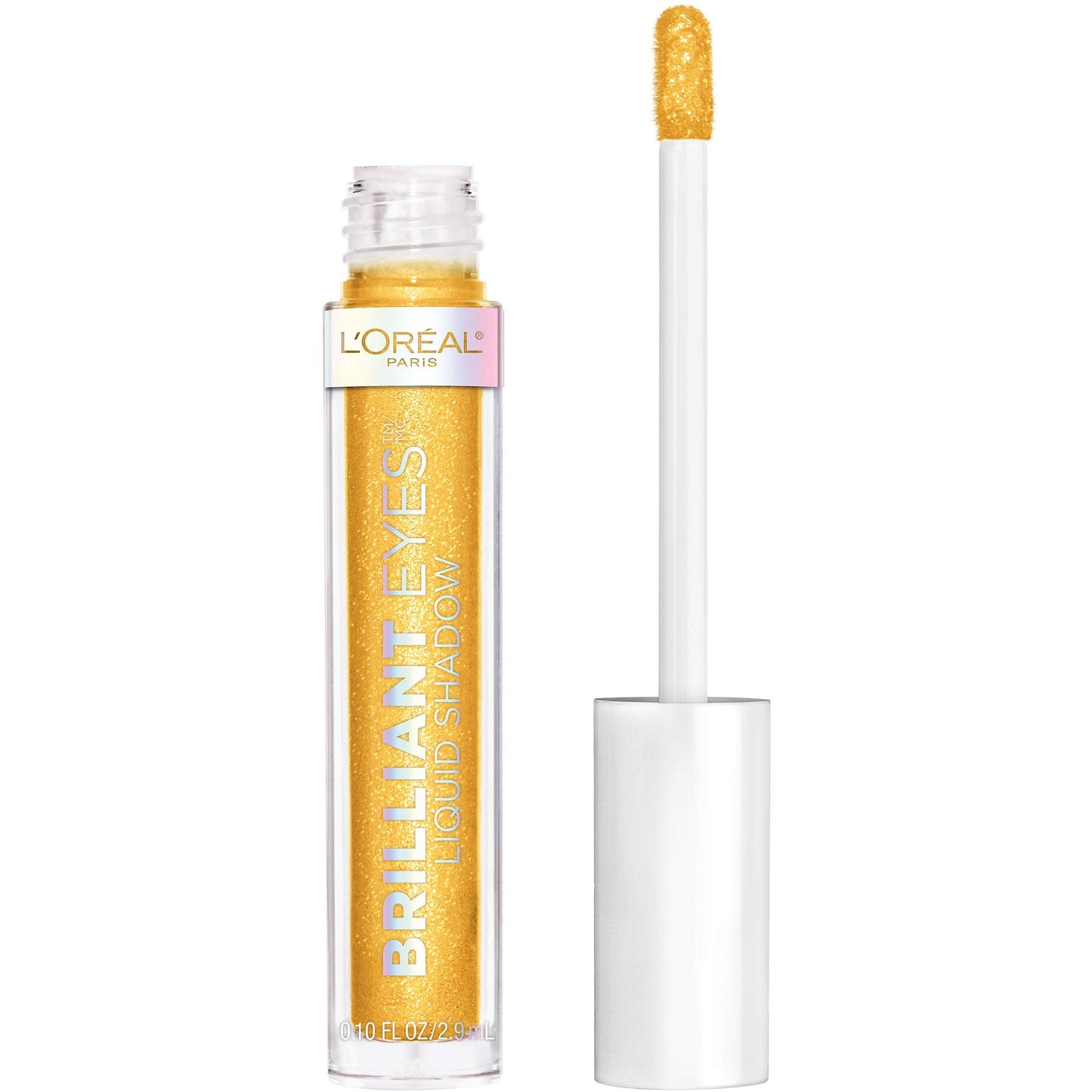 LOr  al Paris Brilliant Eyes Shimmer Liquid Eye Shadow Makeup, Crown Gold, 0.1 oz.