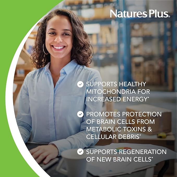Natures Plus Brainceutix PQQ - 60 Vegan Capsules - Supplement for Memory, Clarity & Brain Power - Enhanced Energy, Anti-Aging - Pyrroloquinoline Quinone (PQQ) - Vegetarian, Gluten-Free - 30 Servings