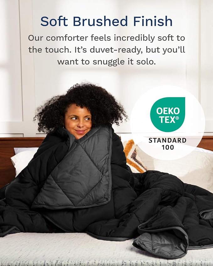 ViscoSoft Queen/Short Queen Microfiber All Seasons Down Alternative Quilted Comforter - Cooling Breathable Premium Soft Reversible Microfiber Duvet Blanket