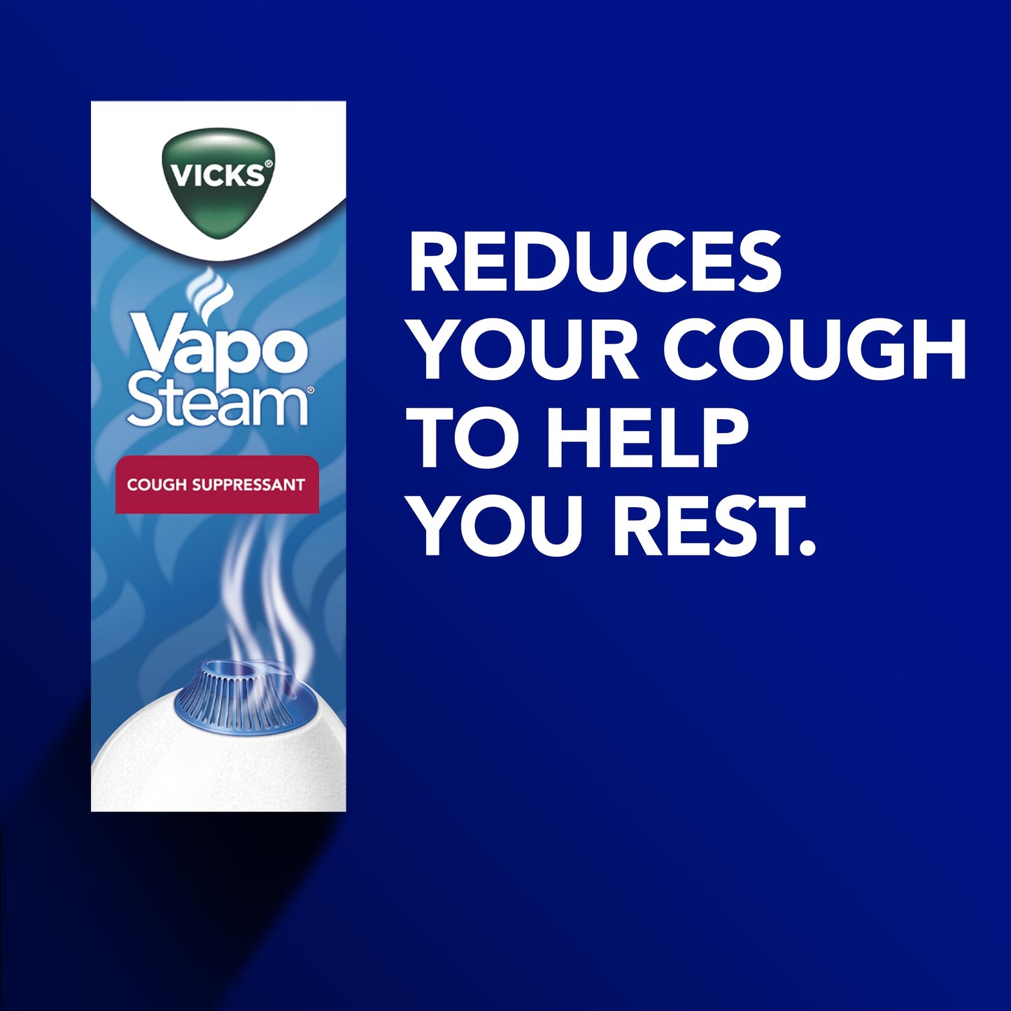 Vicks Warm Steam Vaporizer & Humidifier 1.5 Gallon Tank for Small and Medium Rooms, Night Light, Works with VapoPads and VapoSteam