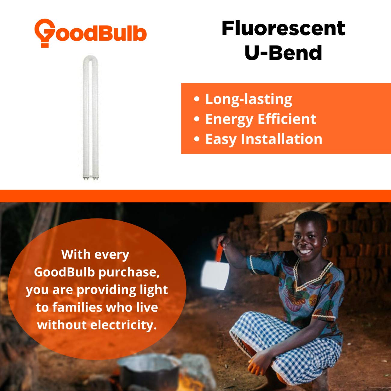 Goodbulb 31W T8 U Bend Fluorescent 8 Tube 5000K Daylight Medium Bi-Pin Base 2750 Lumesn 85 Cri 24000 Life Hours 31 Watts Car Dealership Lighting 10 Pack