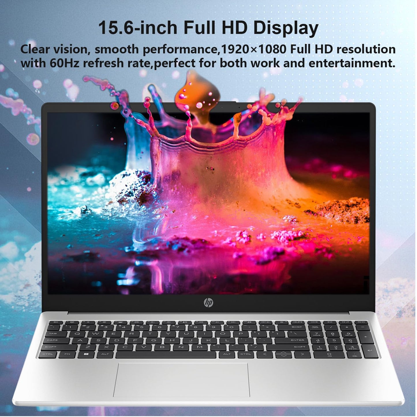 Hp Essential 255 G10 Entry Business Laptop, 15.6 Fhd Anti-Glare Display, Amd Ryzen 5 7530U, Radeon Graphics, 32Gb Ram, 2Tb Ssd,