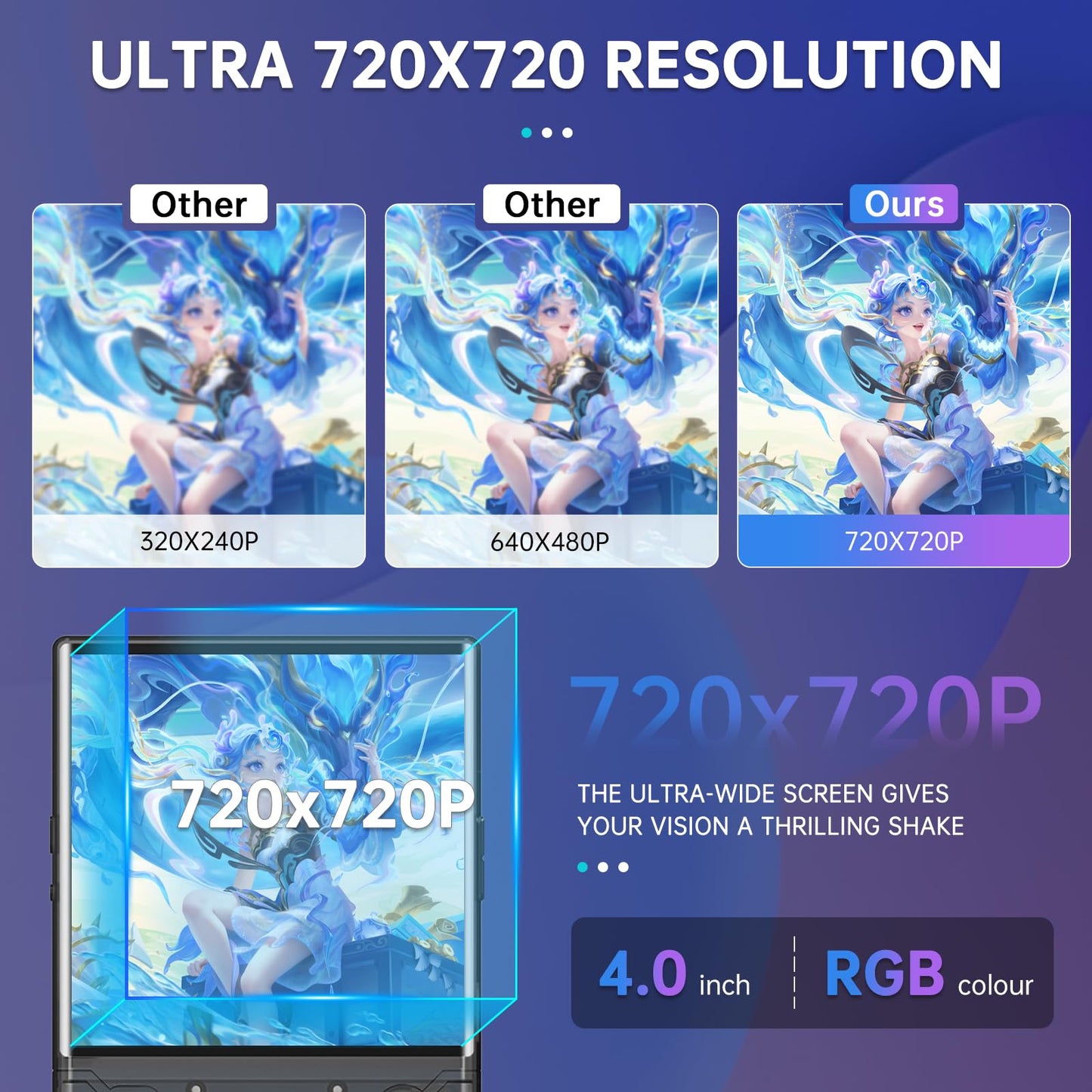 2025 New Upgraded R36 Ultra Retro Handheld Game Console, 128GB Mini Video Game Console, Loaded with 30,000+ Classic Games, Featuring 4-Inch IPS Display, Supporting 25+ Emulators, Linux System – Black