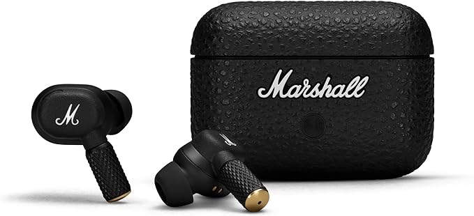 Marshall Motif II True Wireless Active Noise-Canceling Earbuds Headphones, Black