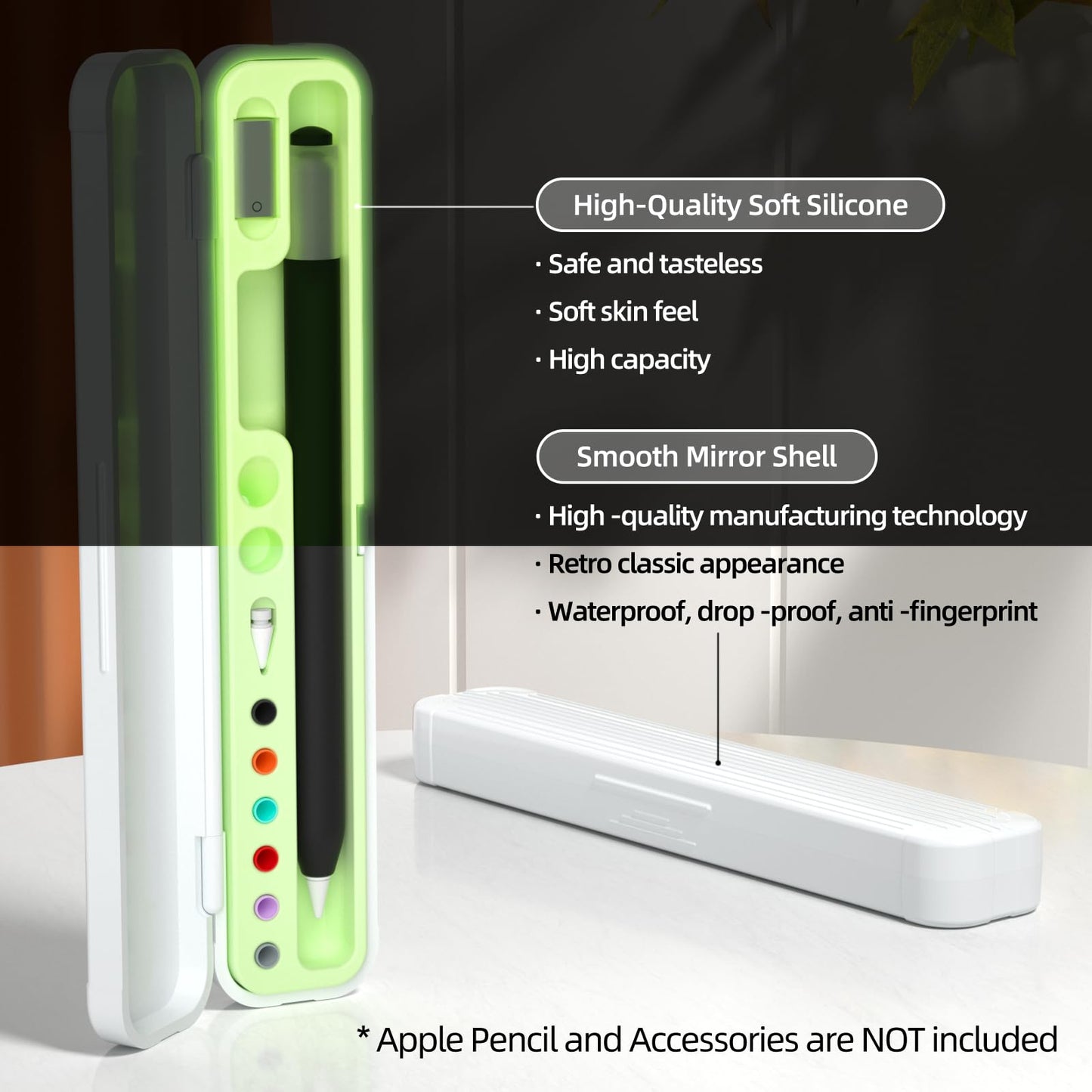 Azf Hard Pc & Silicone Magnetic Case For Apple Pencil (Pro/2Nd Gen/1St Gen) & Samsung Galaxy S-Pen Series Protection Carrying Ca