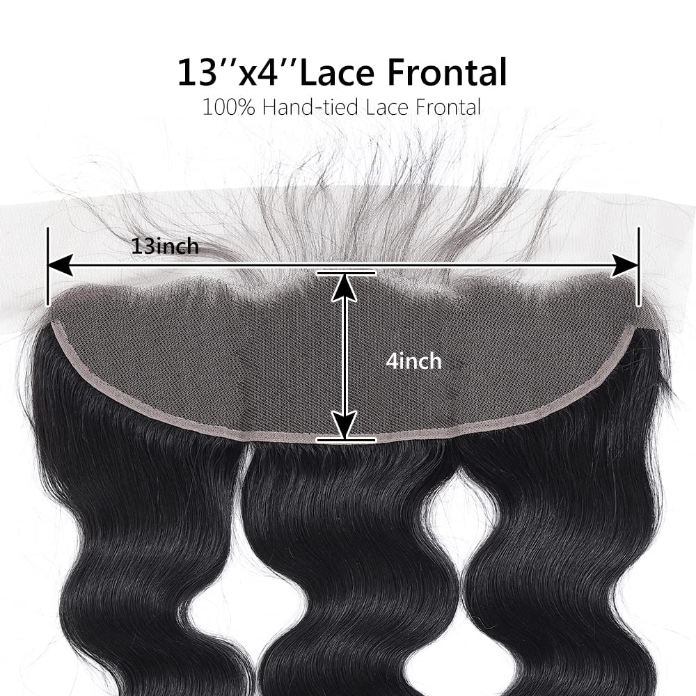 13x4 Ear to Ear Transparent HD Lace Frontal Closure 12A Unprocessed Brazilian Virgin Body Wave Human Hair Frontal 150% Density 1