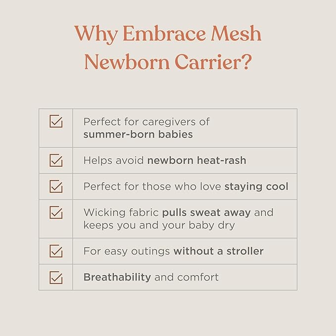 Ergobaby Embrace Baby Carrier Newborn to Toddler - Lightweight Ergonomic Baby Carriers - Cozy Essentials (7-25 Pounds), Soft Air Mesh Blue