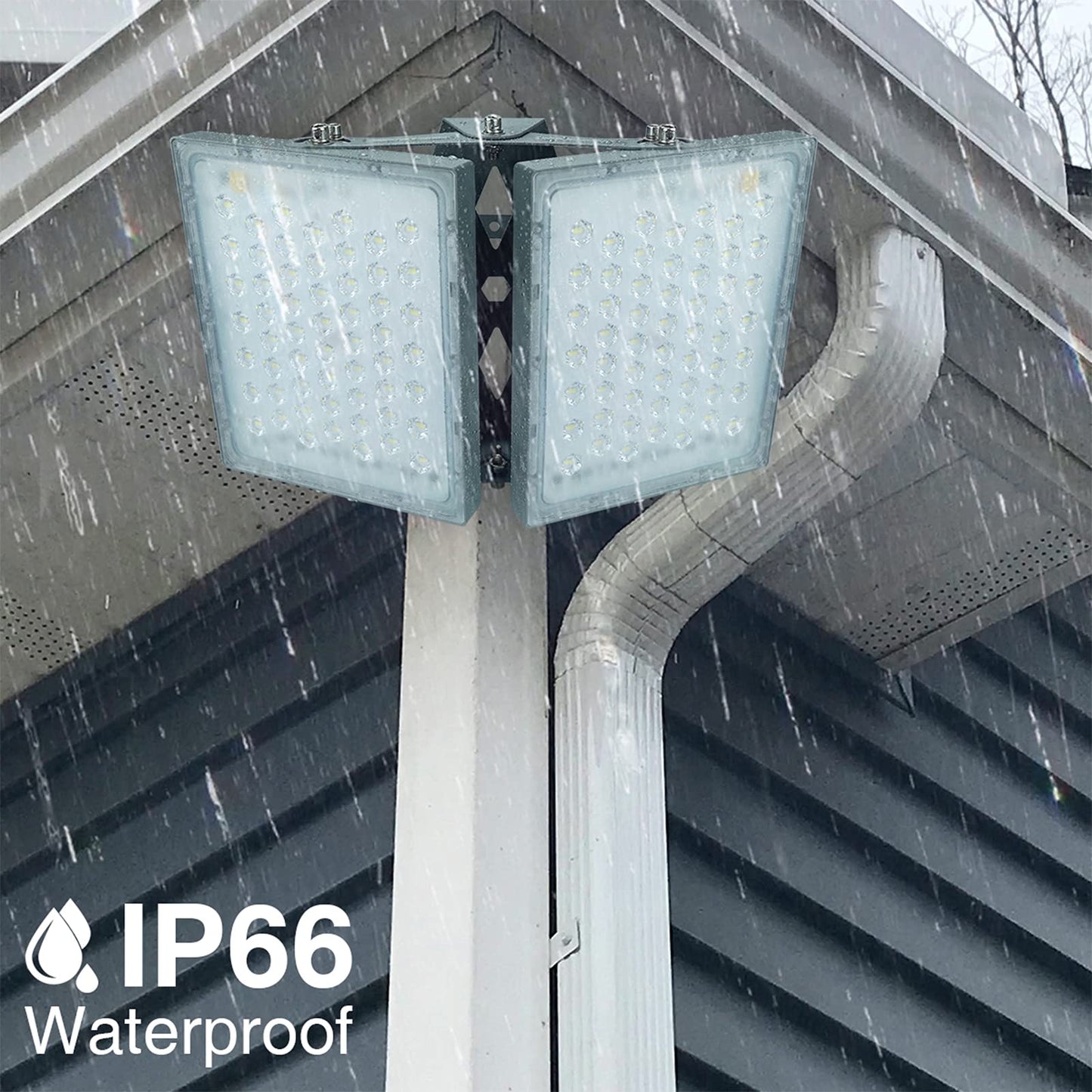 Stasun Led Flood Light Outdoor  200W 18000Lm Outdoor Lighting  5000K Daylight White  Adjustable Heads  Ip66 Waterproof Outside Security Floodlights For Yard  Court  Stadium  Parking Lot
