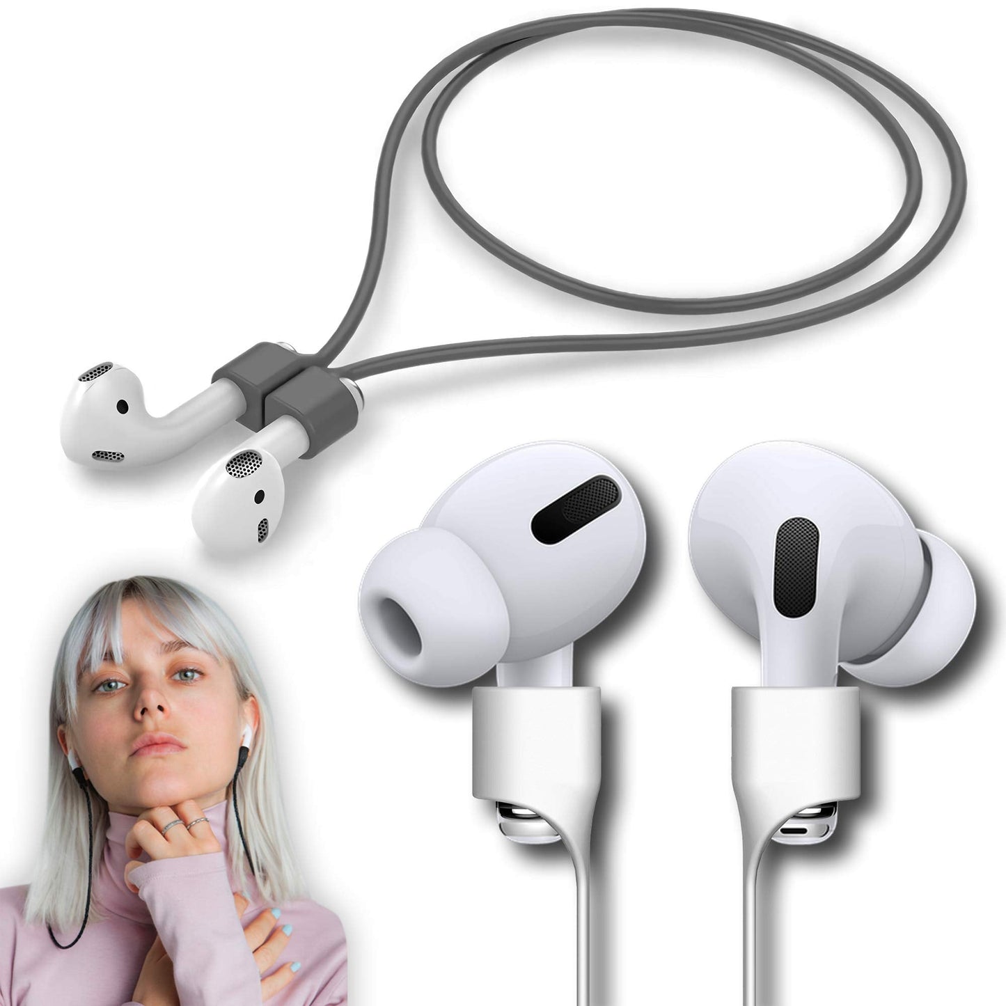 Cobcobb Ultra Strong Magnetic Airpod Pro Strap Anti-Lost Cord Sports Lanyard Compatible With Airpods 3Rd 2Nd Generation Pro 3 2