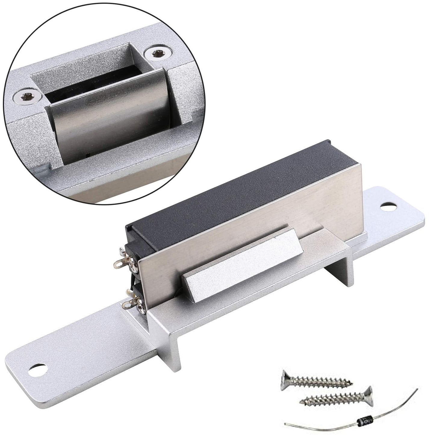 UHPPOTE Electric Strike Door Lock Fail-Secure for Access Control System Deadlatches or Cylindrical Locksets