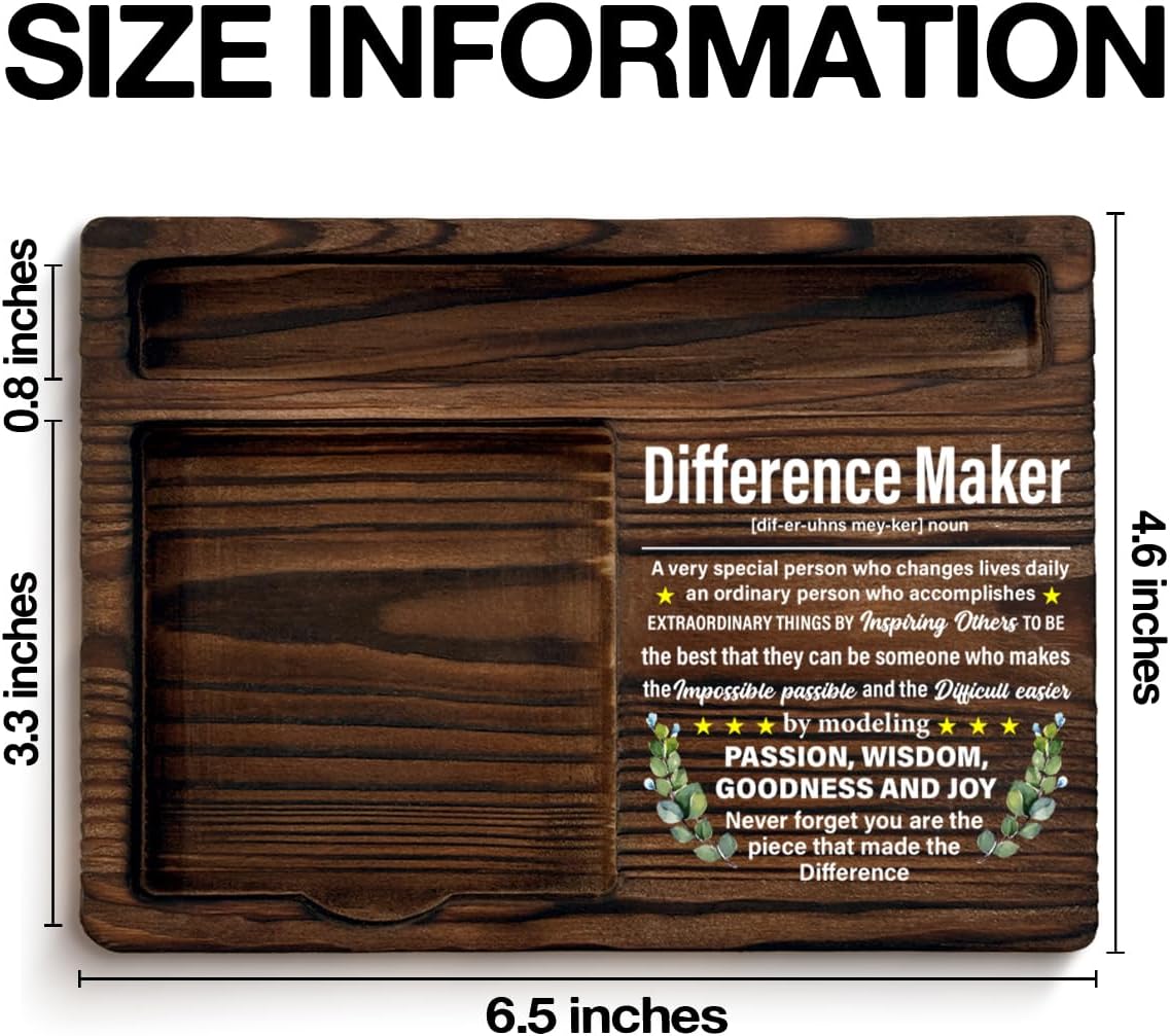 Difference Maker Gifts for Women Men, Appreciation Gift for Boss Coworkers Mentor Leader Employees, Difference Maker Definition Sticky Note Holder Office Cubicle Decor