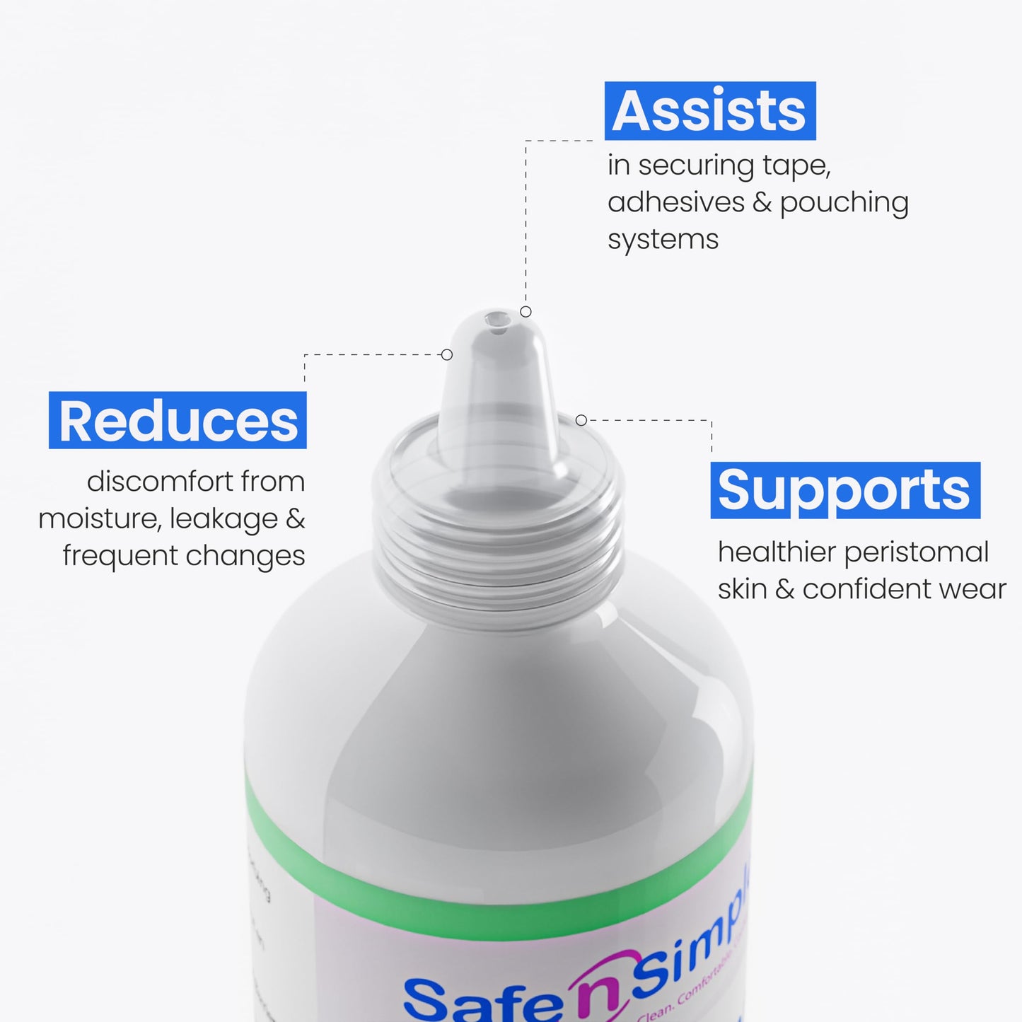 Safe n' Simple Stoma Skin Barrier Powder - 1 oz - Medicated Protective Skin Barrier Powder - Skin Barrier Protection Ostomy Powder Supplies - Stoma Adhesive Powder