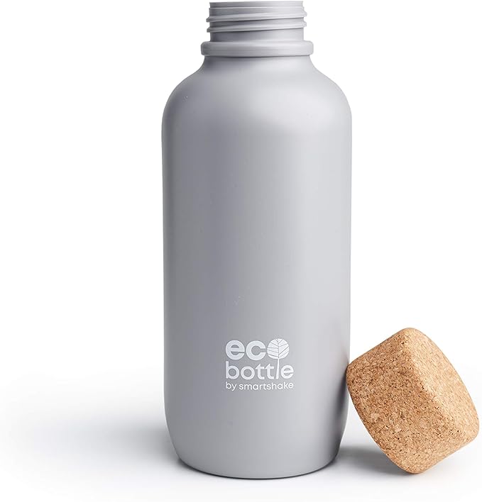 Smartshake EcoBottle 650 BPA Free Water Bottle – 22 oz Reusable Sports Eco Water Bottle Lightweight Leakproof Small Gym Flask Dishwasher Safe, Grey