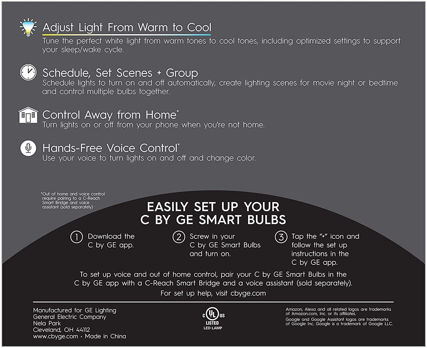 Ge Lighting Cync Smart Flood Light Bulbs  Bluetooth Enabled  Tunable White  Alexa And Google Assistant Compatible  Cool And Warm White (2 Pack)  Packaging May Vary