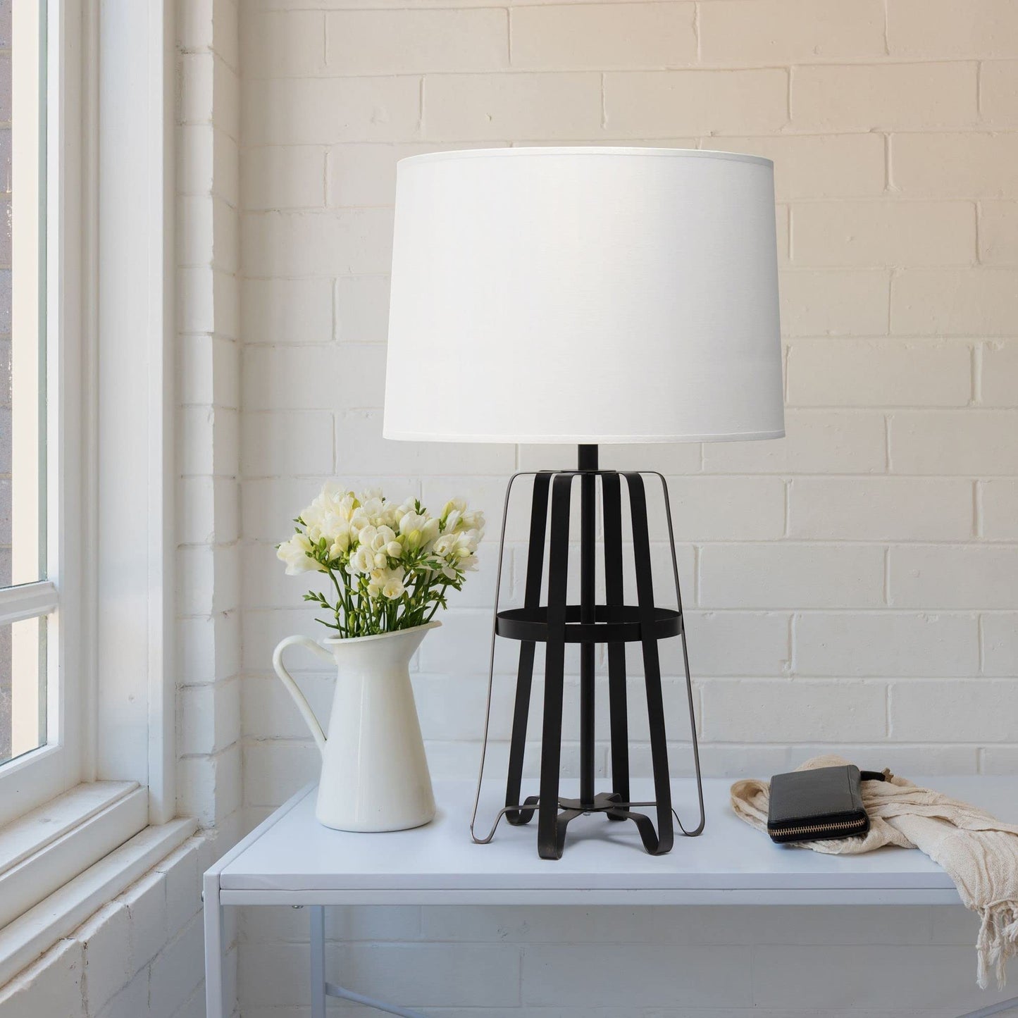Simple Designs LT3310-ORB Metal Table Lamp, Iron, Oil Rubbed Bronze