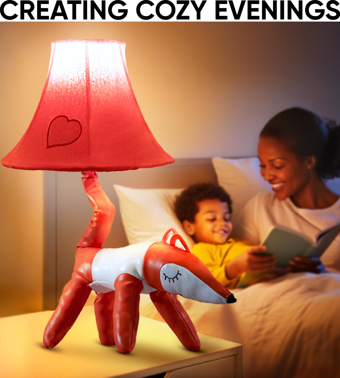 Fox Kids Lamp For Girls Bedroom - 20  Animal Lamp For Kids Room - Cute Christmas Gifts  Birthday Gifts For All Ages: Toddler Boys  Children  Grandkids 3 4 5 And Up Years Old  Sister Brother  Sibling