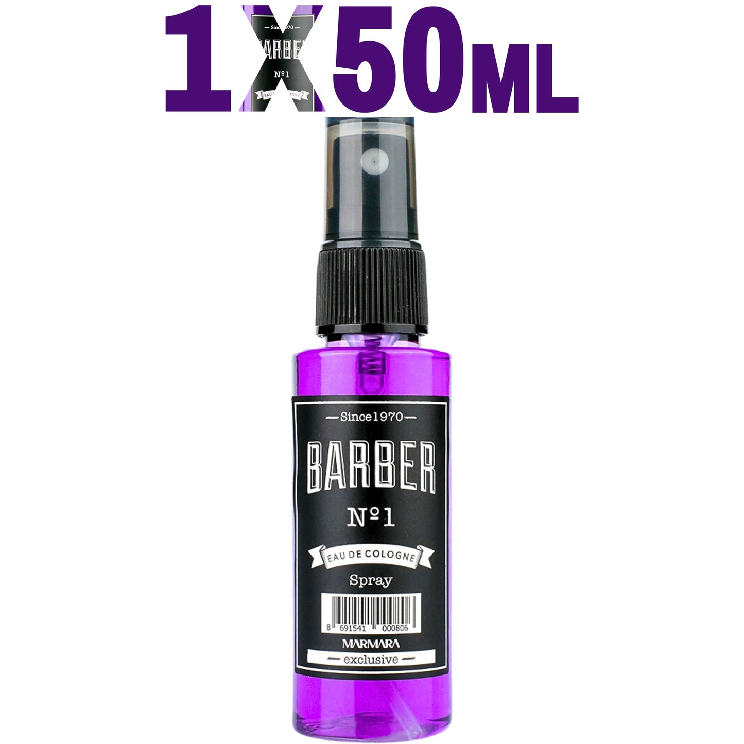 Marmara Barber Cologne - Best Choice of Modern Barbers and Traditional Shaving Fans Travel Size (50 ml, No1)