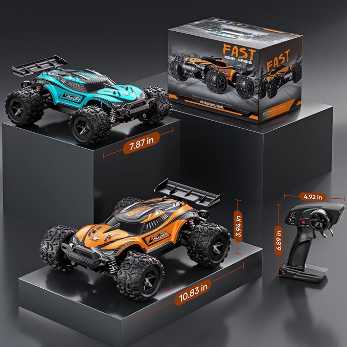 1:18 Fast RC Cars for Adults - 38+ KPH Off Road Remote Control Car - High Speed RC Monster Truck 4x4 All Terrain