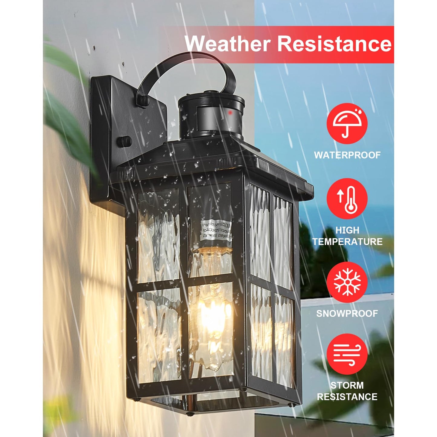 Yjxgdil Porch Lights Outdoor With Remote Control: 2 Pack Motion Sensor Exterior Lighting Fixtures Intelligent 3 Lighting Modes Outdoor Wall Lights Sconce Lights For House Patio Front Door Garage