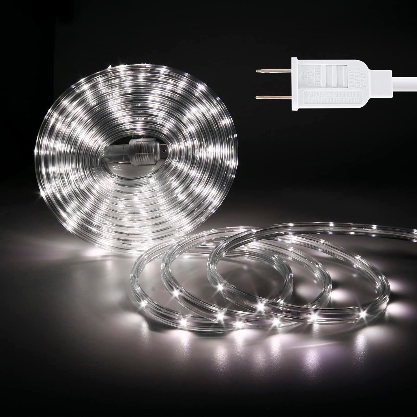 Areful Led Rope Lights - 33Ft Daylight Flexible Strip Light, Waterproof For Home & Holiday Decorations