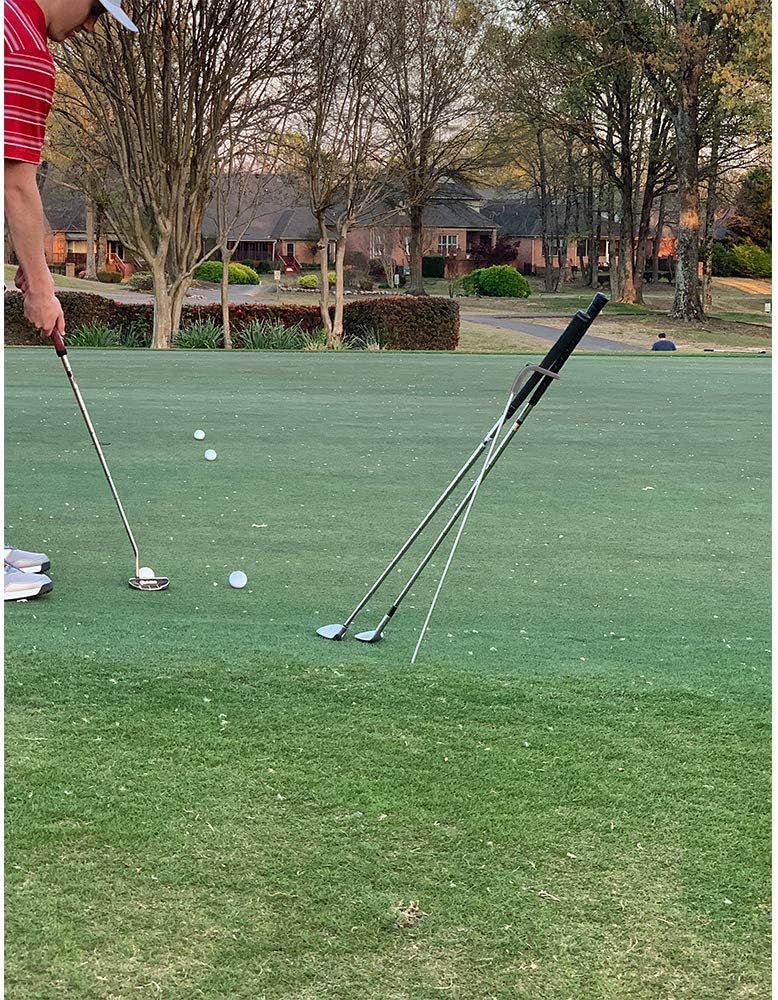 V-Shaped Golf Club Stand Keeps Your Clubs Clean, Dry & Visible, V-Stick Club Stand Made of Highly Durable Stainless Steel - Easy to Carry Golf Club Holder
