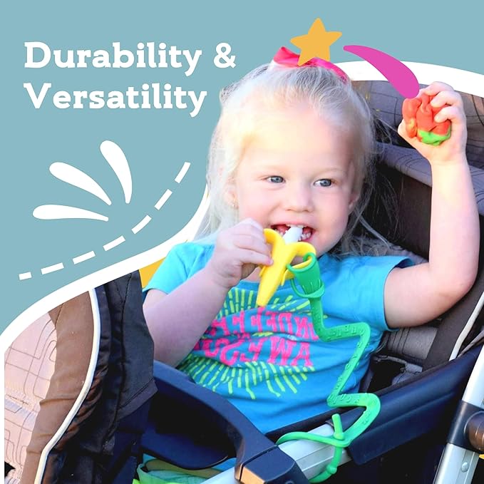 Brilli Baby Cup Catcher Patented Safety Tether Strap, Attach Sippy Cups, Bottles, Pacifiers & More to Stroller, High Chair, Car Seat, Made in USA, Food Grade, Dishwasher Safe (Navy)