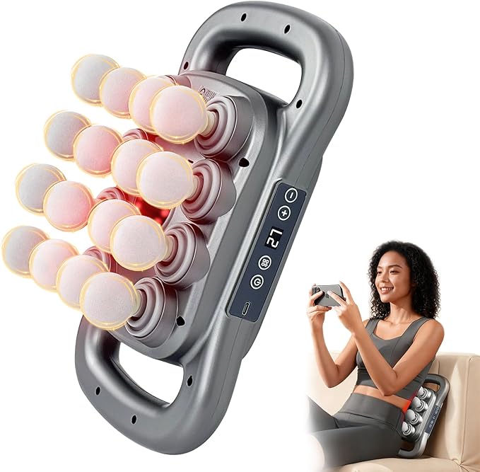 seektik 16 Head Massage Gun Deep Tissue - 2026 Portable Electric Muscle Massager, Pain Relief for Neck/Back/Shoulders/Leg...