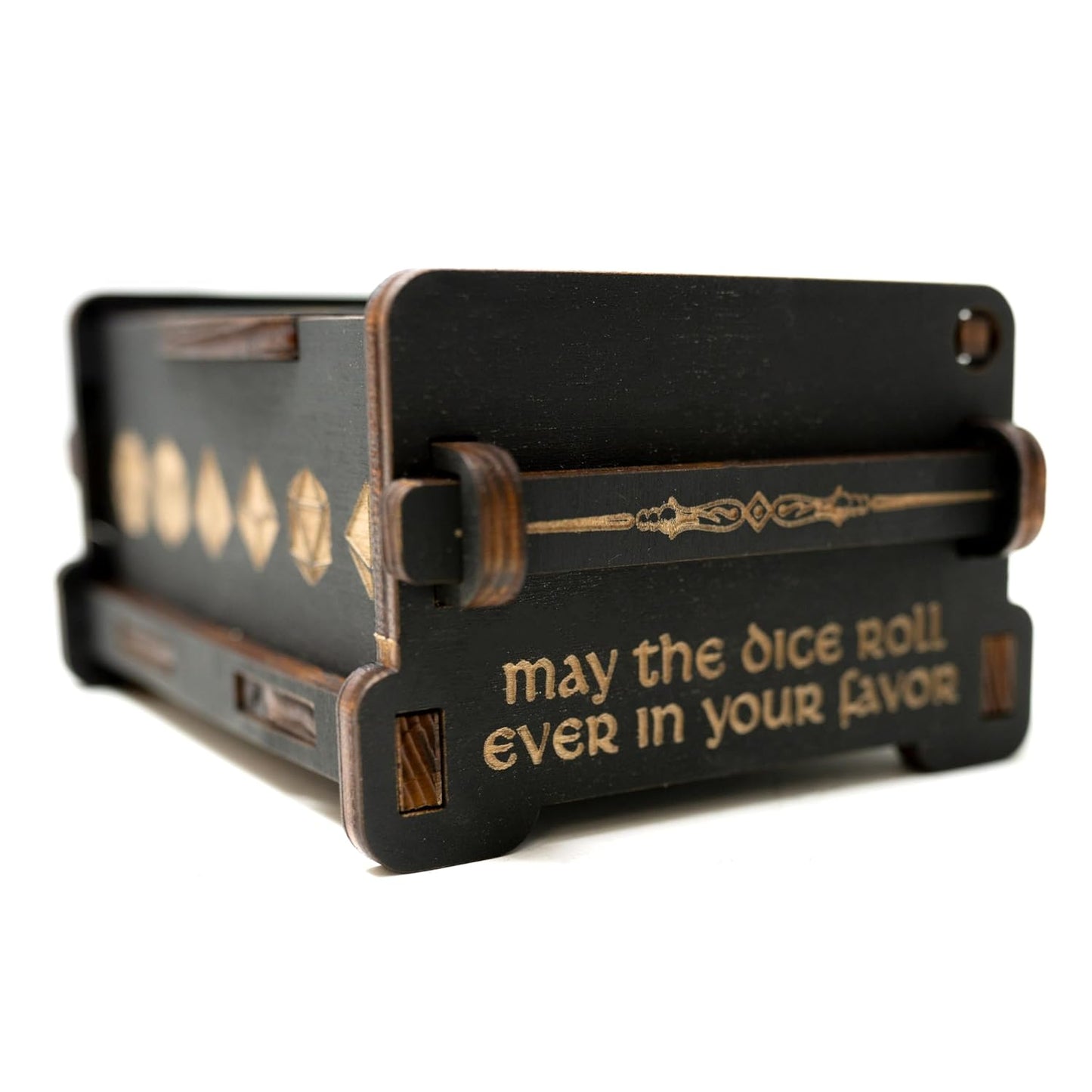 Dice Box - BLACK - 6x4x3 Also holds jewelry and great for desks and desk top items (it's not a Phase)