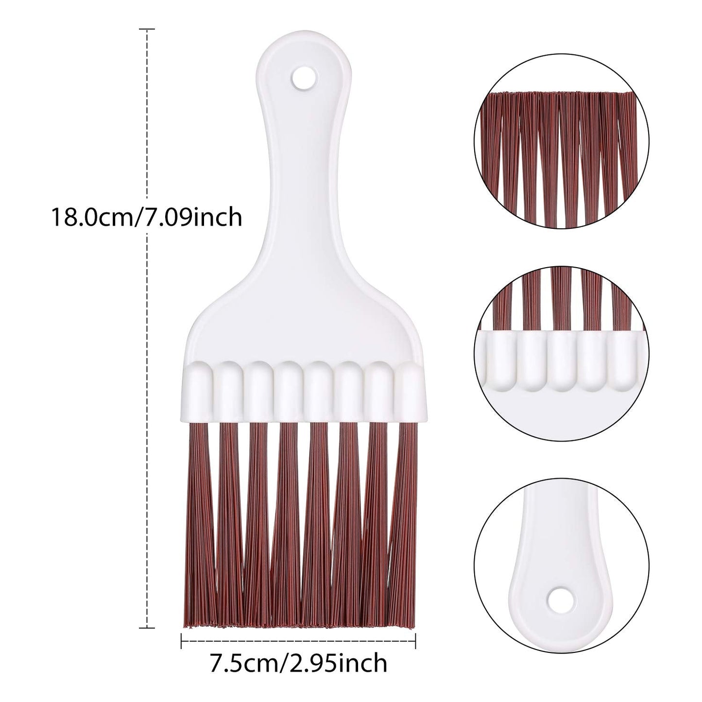 4 Pieces Air Conditioner Condenser Fin Cleaning Brush Coil Condenser Brush Fin Comb Stainless Steel Air Refrigerator Cleaner, 3