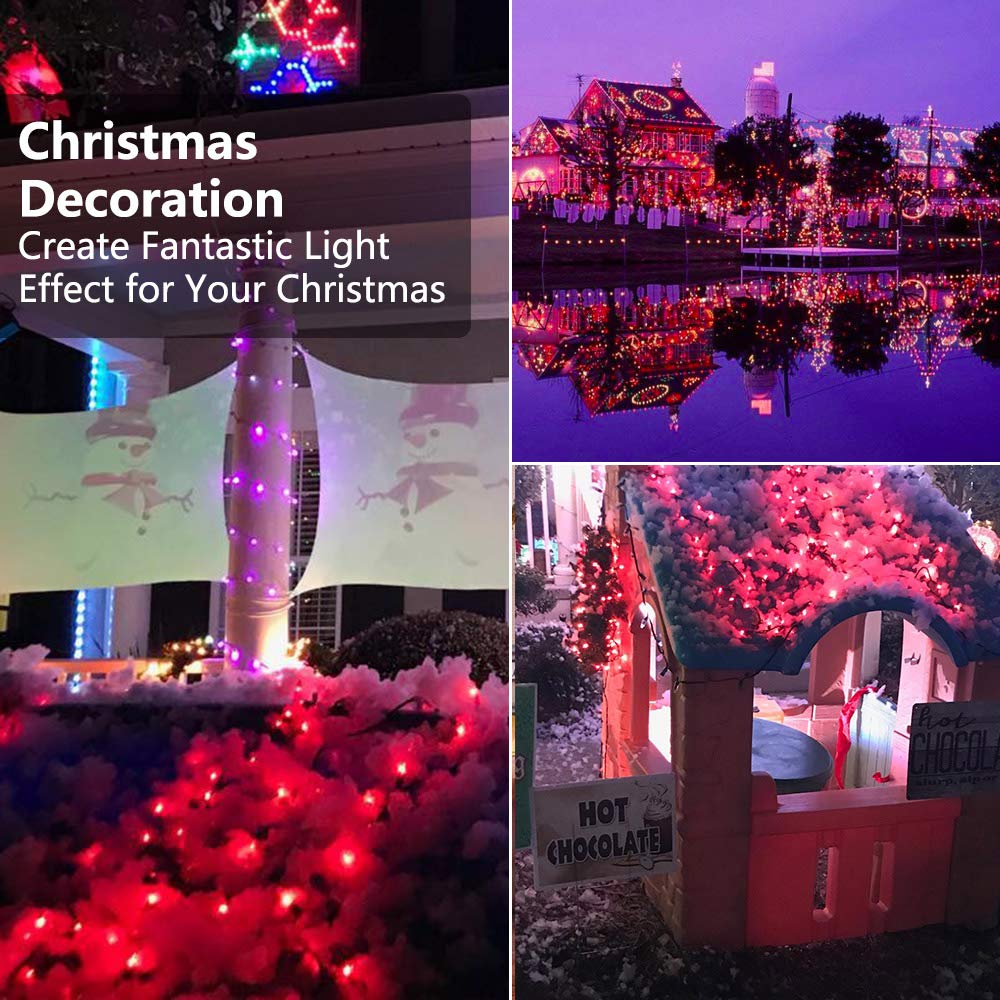 Brizlabs Red Christmas String Lights - 300 Count, 69.6Ft, Ul Certified Indoor/Outdoor, Connectable Incandescent Decor For Xmas Tree & Garden