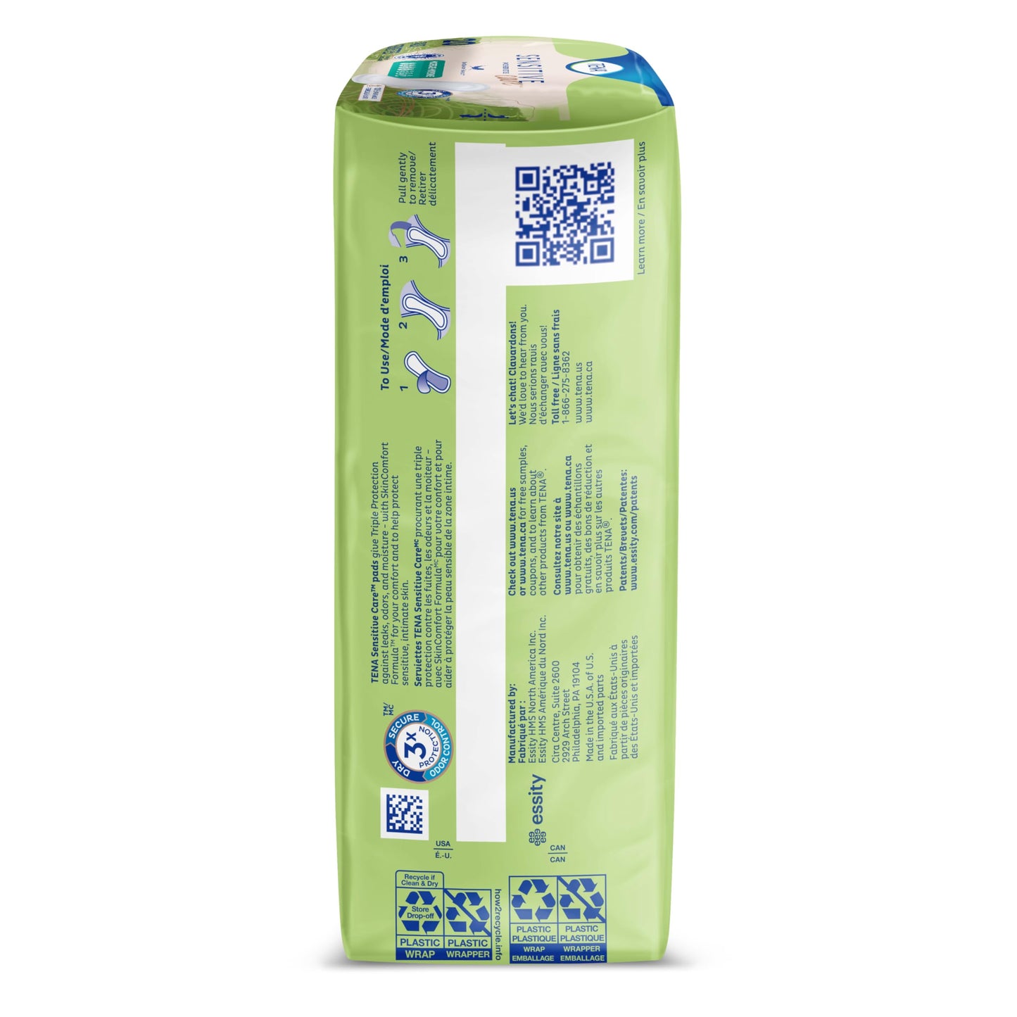 Tena Sensitive Moderate Bladder Control Pads, Incontinence, Moderate Absorbency, 20 Count, 1 Pack