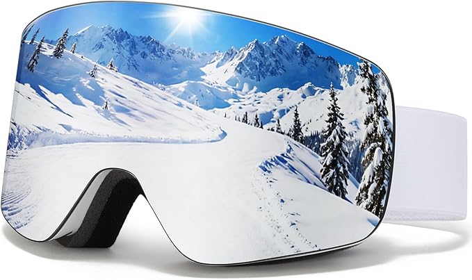 VCOROS Snowboard Ski Goggles Men Women Frameless Anti Fog OTG Snow Goggles Skating Skiing Snowmobile Detachable Lens
