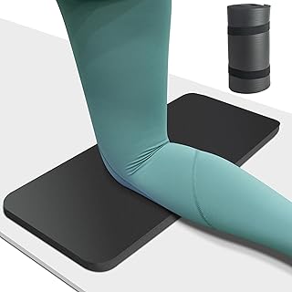 Yoga Knee Pad Cushion 0.8inch (20mm) Thick Yoga Mat with Carrier Strap for Pain Free Knees, Elbows, Wrists and Back, Worko...