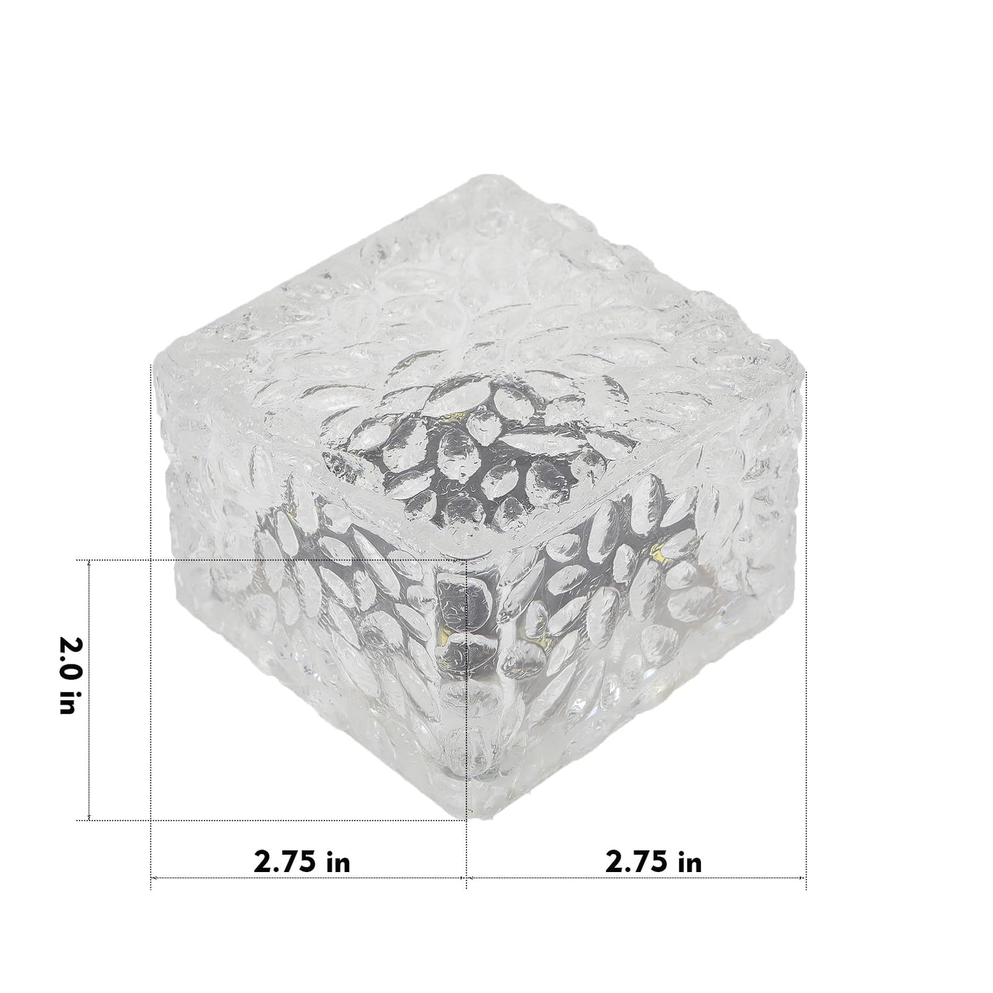 JKIMK Solar Brick Lights - Outdoor Waterproof Garden Decor, Warm White, 3 Packs, Model XBZ-222