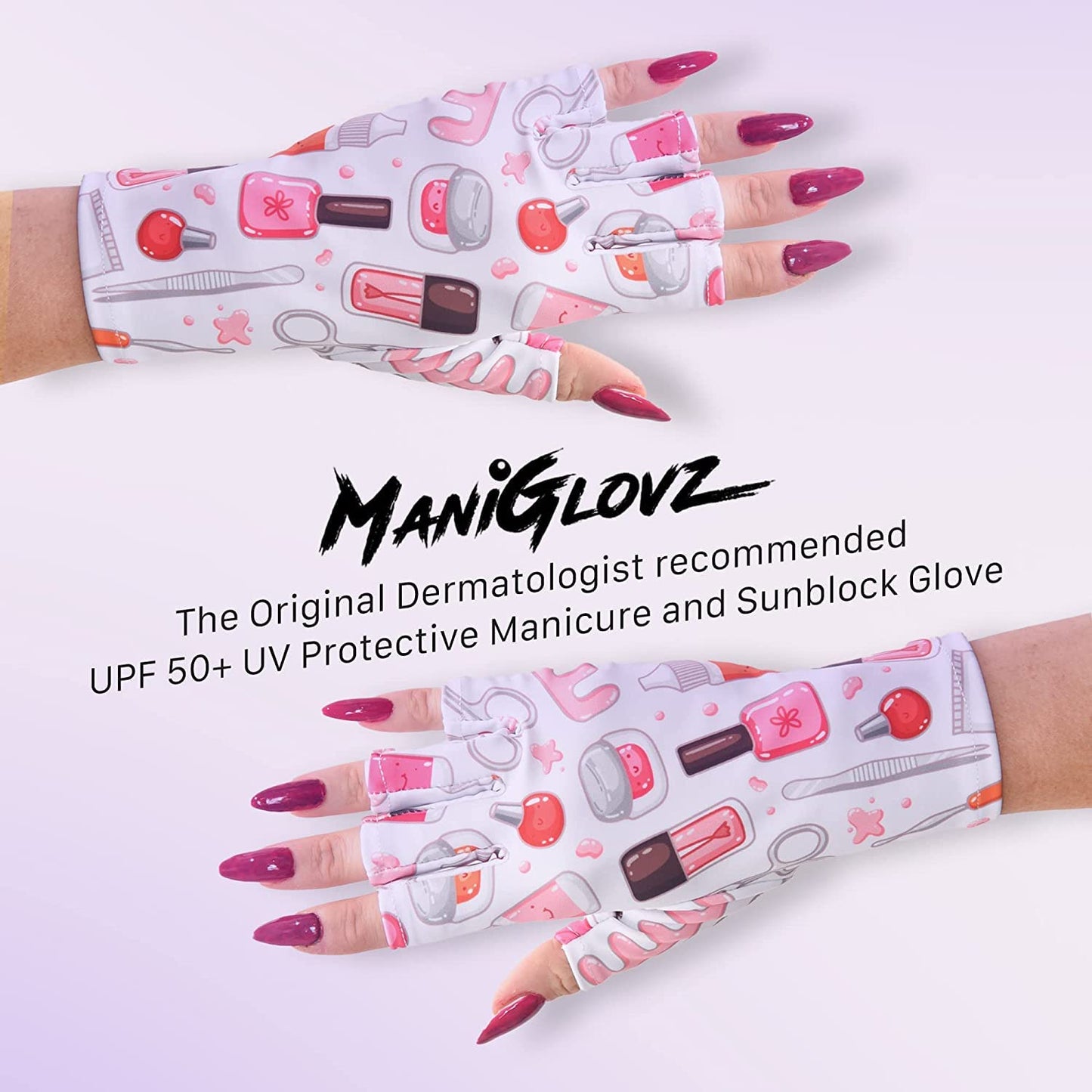 ManiGlovz Large New Psychodelic Trip UV Protection Nail Gloves