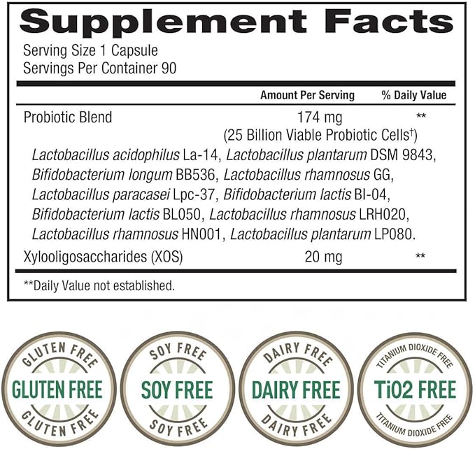 True Nature Women's Daily Probiotic, Helps Support Vaginal, Digestive and Immune Health - 90 Vegetarian Capsules