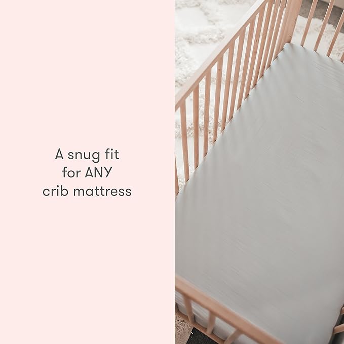 Newton Baby Fitted Single Layer Crib Sheet (2-Pack) - Ultra Breathable and Soft, Organic Cotton, Fits All Standard Cribs, Sky Blue